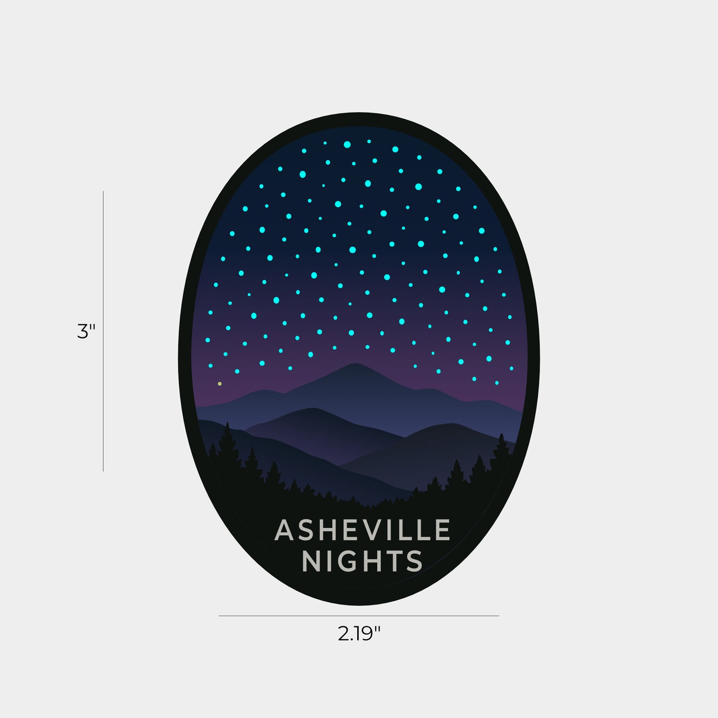 Asheville Nights Sticker