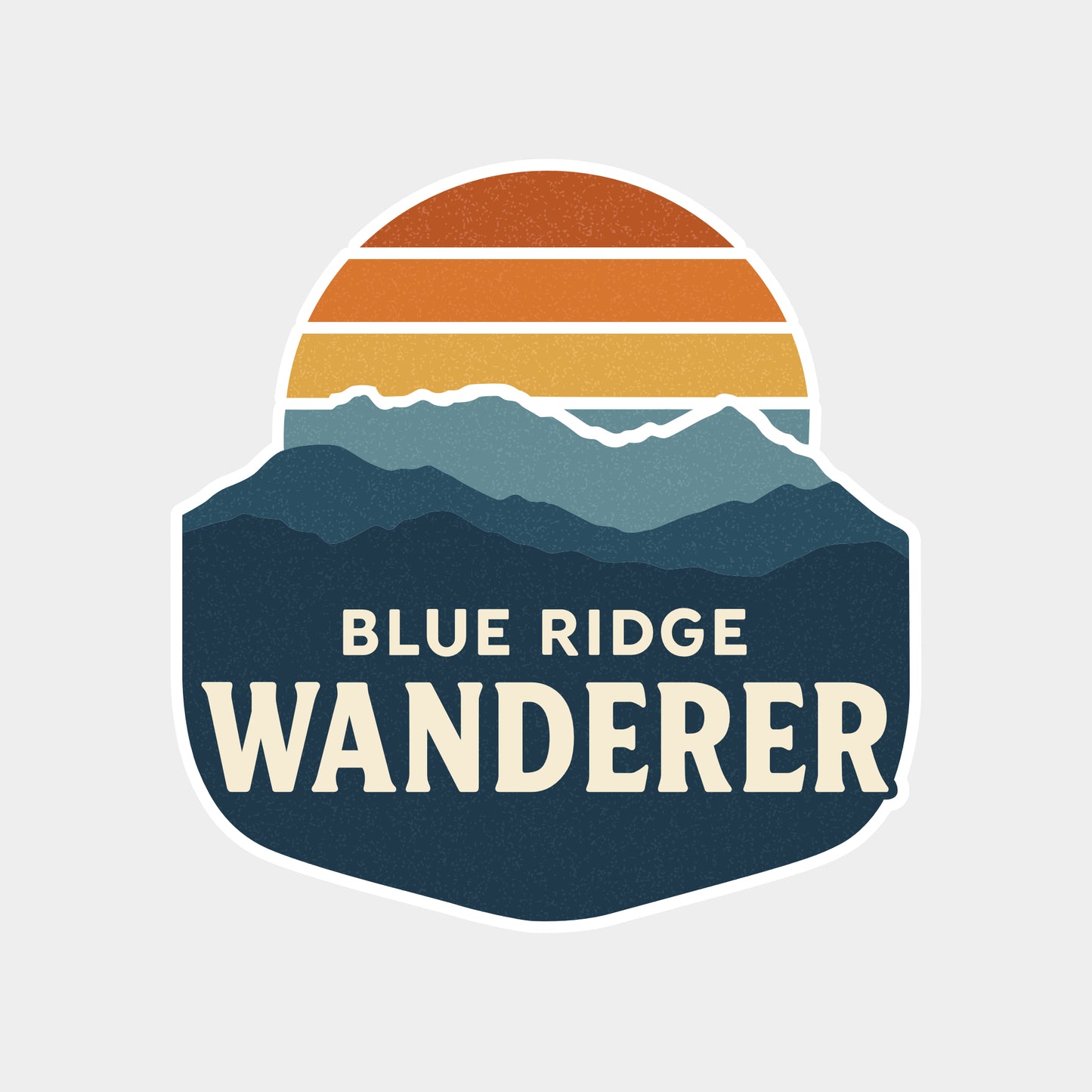 3" Blue Ridge Wanderer Sunset Sticker