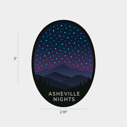 Asheville Nights Sticker